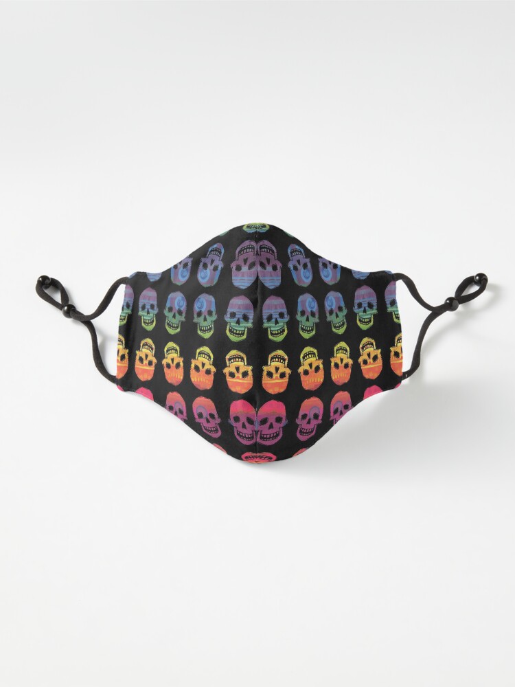 Alternate view of Rainbow Skulls Design- 2020 Mask