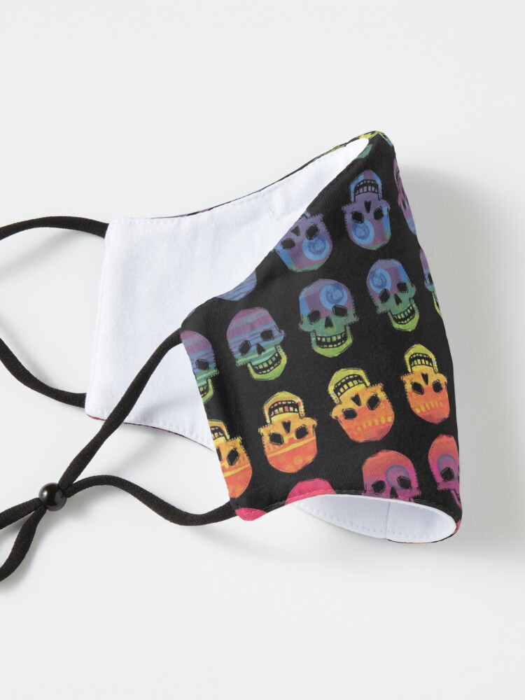 Alternate view of Rainbow Skulls Design- 2020 Mask