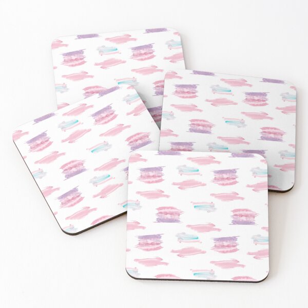 Item preview, Pink watercolor brush strokes on white background designed and sold by FotoKistochka.