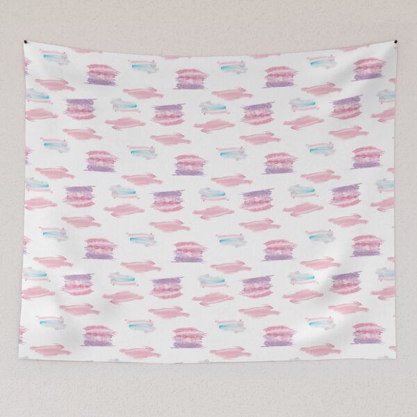 Item preview, Pink watercolor brush strokes on white background designed and sold by FotoKistochka.