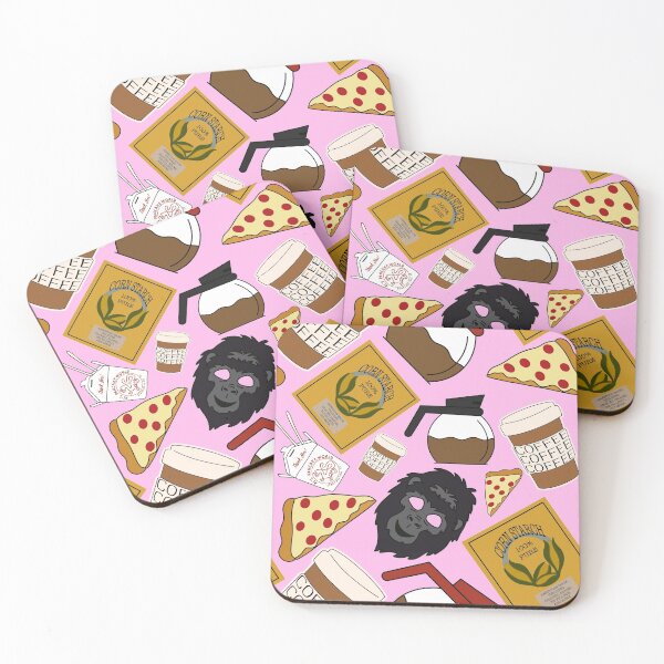 Item preview, Rory Pizza Corn Starch Coffee Pancake Gorilla Mask Pink Pack designed and sold by Sunny Collections.