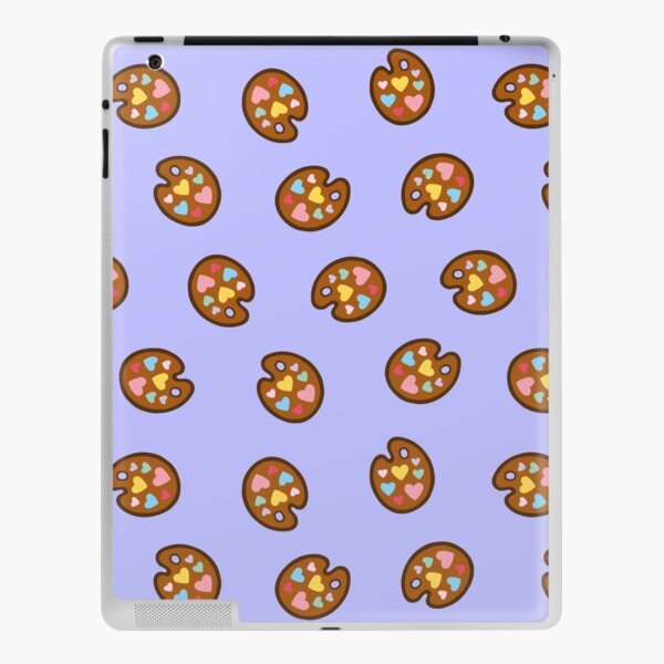 Heart Paint Palette Pattern on Lilac iPad Skin