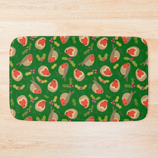 Item preview, Festive Robins // Hedgerow Green designed and sold by The Wellington Boot.