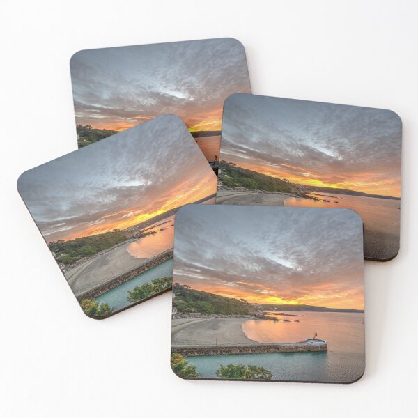 Item preview, Vivid Sunrise over Banjo Pier Looe in Cornwall designed and sold by rosiephotos.