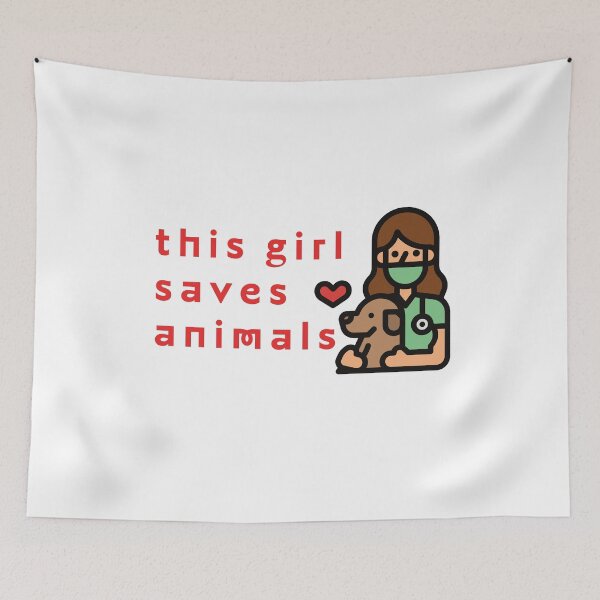 Item preview, This Girl Saves Animals - made to save veterinarian vet tech student dog love funny animal lover girl woman cute medical student parent designed and sold by CJCTEES.