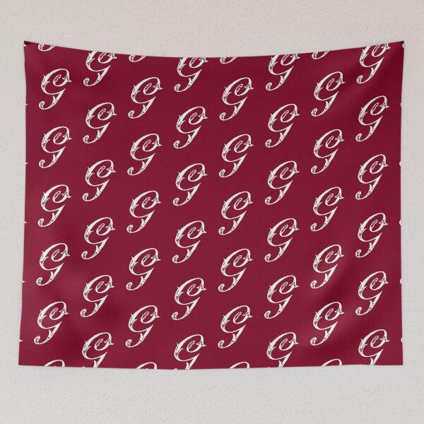 Item preview, Antique Stylish White Burgundy Red Monogram Letter G designed and sold by Vintage-TM.