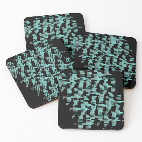 Item preview, Blue Seagull Cyber Glitch Pattern designed and sold by Davey's Designs.