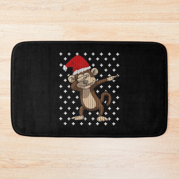 Item preview, Ugly Christmas Monkey Santa Hat Dab Funny Cute Holiday Gift T-Shirt designed and sold by GrahamWalsh.
