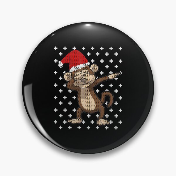 Item preview, Ugly Christmas Monkey Santa Hat Dab Funny Cute Holiday Gift T-Shirt designed and sold by GrahamWalsh.