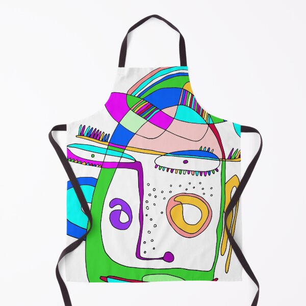 Item preview, Abstract Portrait Art Drawing Colored Face designed and sold by uzgintseva.