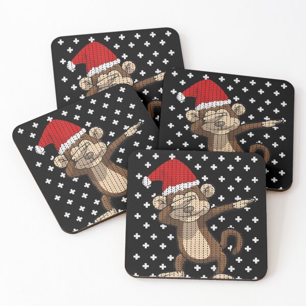 Item preview, Ugly Christmas Monkey Santa Hat Dab Funny Cute Holiday Gift T-Shirt designed and sold by GrahamWalsh.