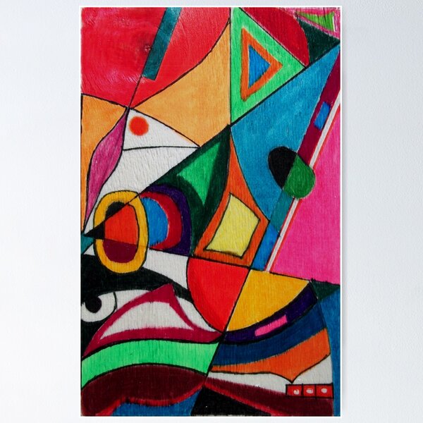 Item preview, Fruit box Art - geometric abstract no 2 of 4 designed and sold by Tony Broadbent.