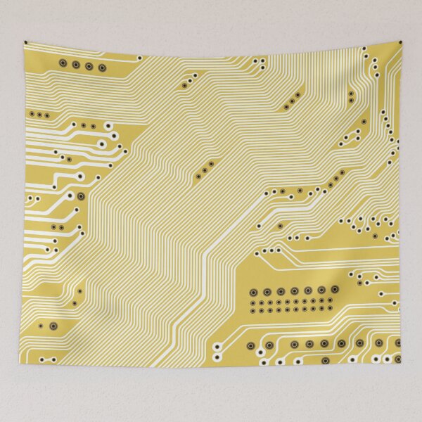 Item preview, Printed circuit - motherboard in yellow designed and sold by siloto.