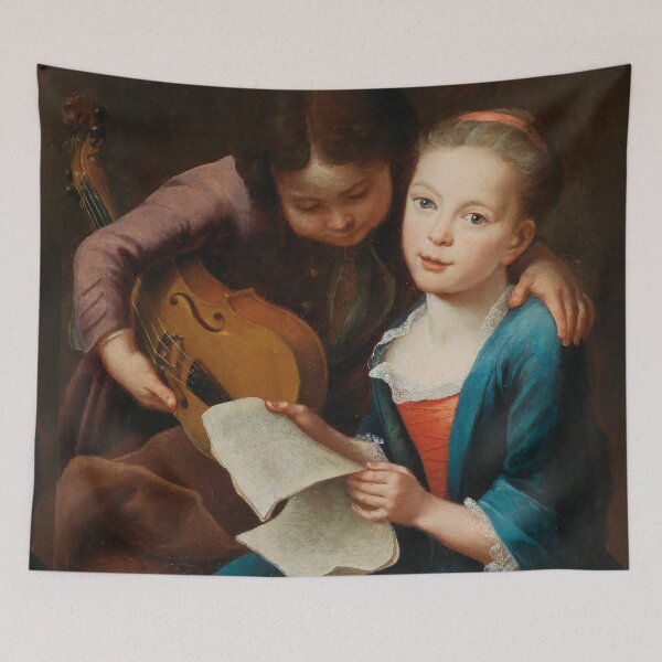Item preview, Children with a violin - gottfried eichler  designed and sold by Vintage Designs +.