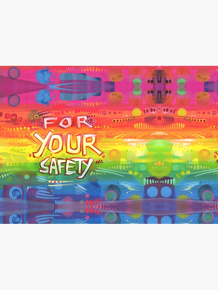 Thumbnail 7 of 7, Mask, "For Your Safety" Mask Design designed and sold by Gwenn Seemel.