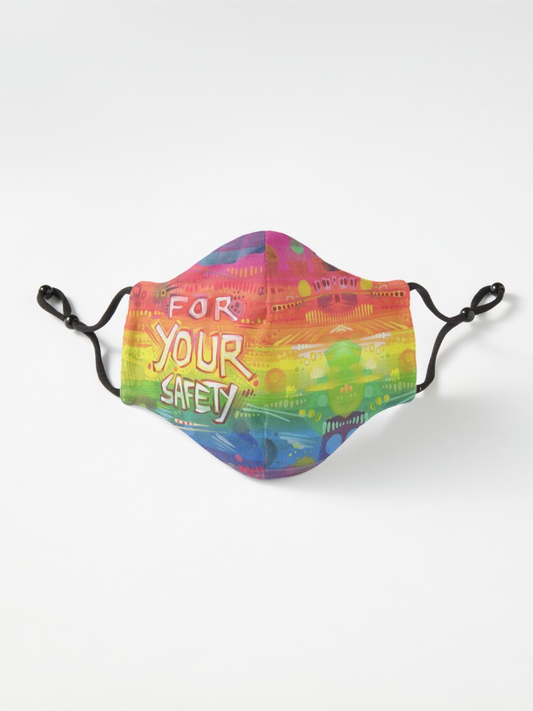 Alternate view of "For Your Safety" Mask Design Mask