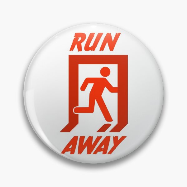 Artikelvorschau, Run Away Exit Sign entworfen und verkauft von SpitsPixels.