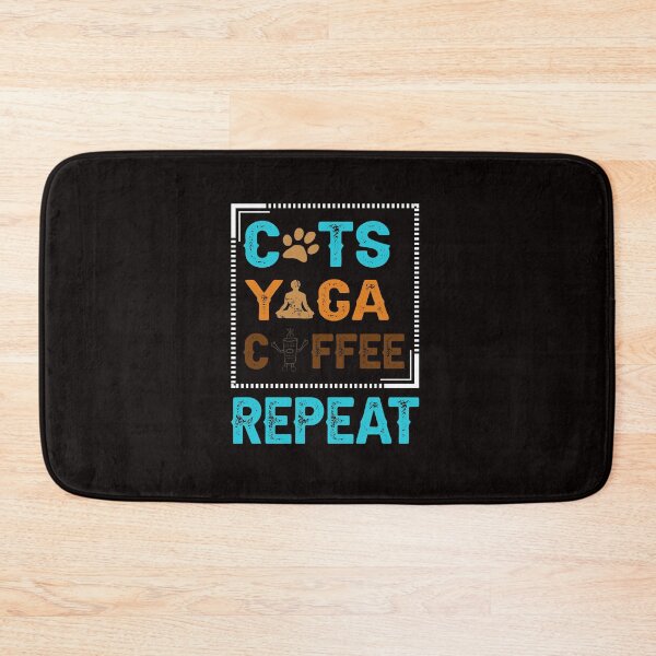 Item preview, Cats Yoga Coffee Repeat designed and sold by cutitoutsir.