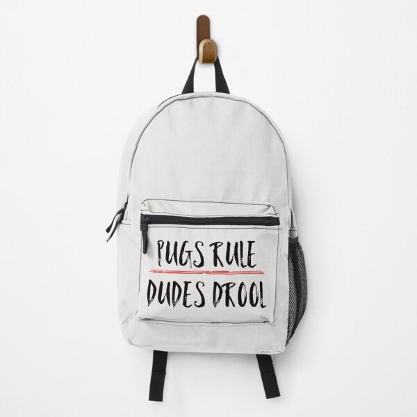 Item preview, Pugs Rule Dudes Drool Funny Quote designed and sold by AMSonArt.