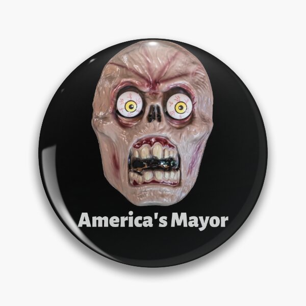 Item preview, OCTOBER SURPRISE! America's Mayor RUDY GIULIANI Mummy Skull Face Mask designed and sold by Taulukos Designs.