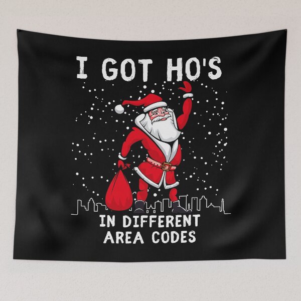 Item preview, I've Got Ho's In Different Area Codes Funny Christmas Santa designed and sold by IntegrityDesign.