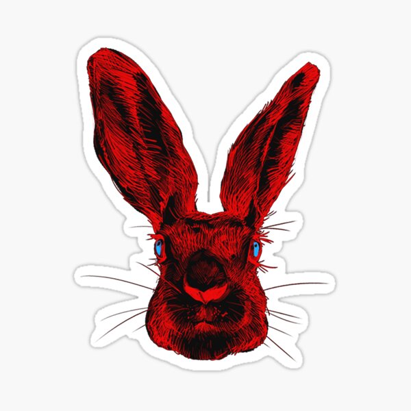 Red Rabbits Pod Sticker