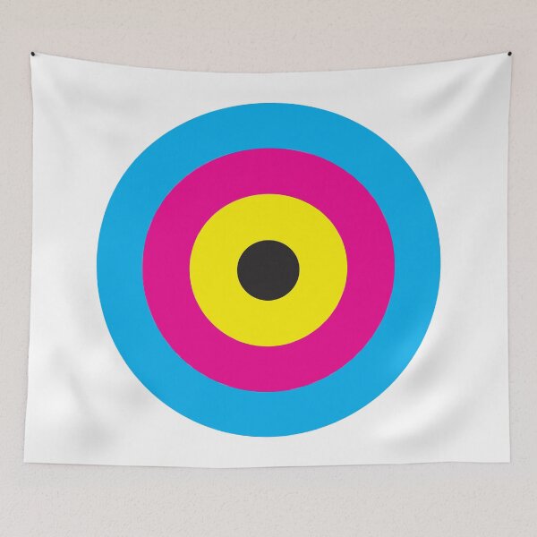 Aperçu de l'œuvre Bullseye CMJN créée et vendue par Design Minds Boutique.