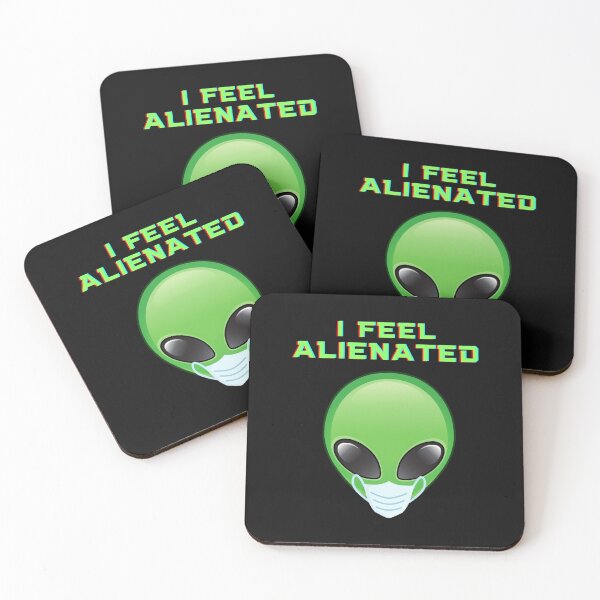 Item preview, I Feel Alienated, Face mask, covid 19, corona, coronavirus, quarantine, social distancing, virus, alien, space, ufo, galaxy, sci fi, stars, moon, nasa, planets, designed and sold by bimmer325.