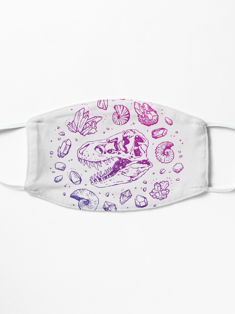 Alternate view of Geo-rex Vortex | Magenta & Purple Ombré | Dinosaur Fossil Art Mask