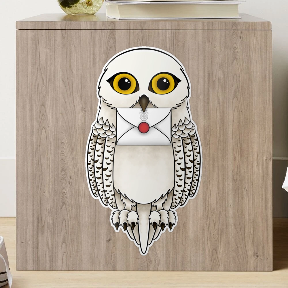 Pegatina con la obra «Hedwig» de JaniLeopArt