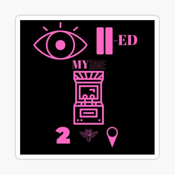 Copy of I paused my game to be here cryptogram (pink text) Sticker