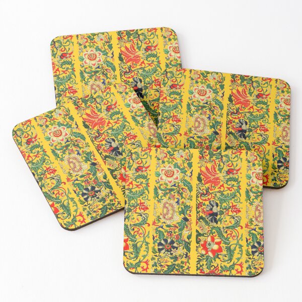 Item preview, COLORFUL FLOWERS IN RED GREEN YELLOW Anique Chinese Floral Pattern designed and sold by BulganLumini.