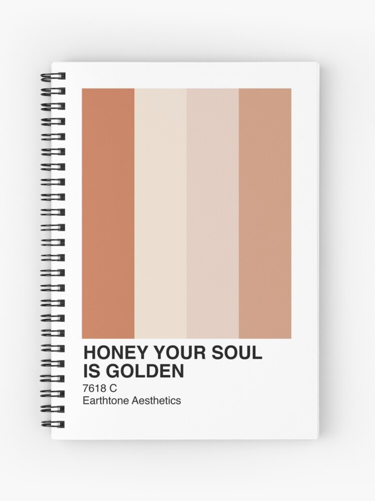 Pantone Minimal Design - Neutral Aesthetic Earth Tone (Beige & Brown)  Inspirational Quote Spiral Notebook for Sale by lunapantone