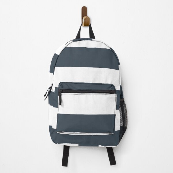 Item preview, Medium CHARCOAL GREY and WHITE Horizontal STRIPES designed and sold by RachelMacht.