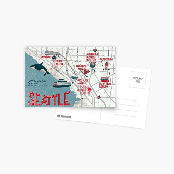 Item preview, Seattle Map designed and sold by madeadventurous.