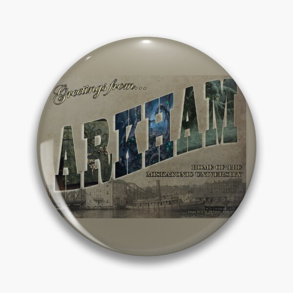 Arkham Postcard Art Pin