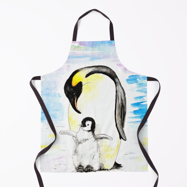 Item preview, Emperor Penguin and Chick Watercolor Painting designed and sold by Art by Kirsten Sneath.