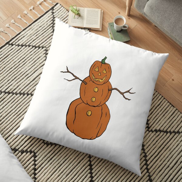 Pumpkin Snowman Floor Pillow