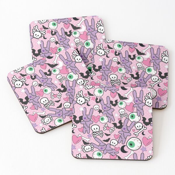 Item preview, Pastel goth spooky bunny bats - Pink designed and sold by GriffyPrints.