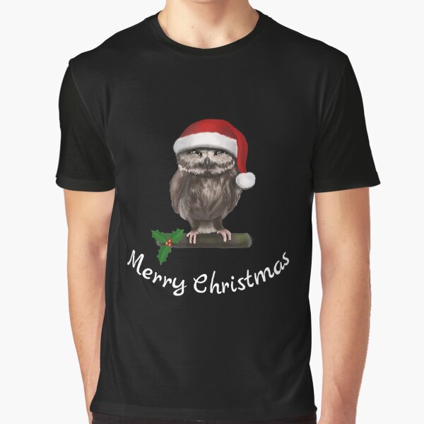 Artikel-Vorschau von Frohe Weihnachten Uhu Eule Owl - wütendes (D010-0525A) T-Shirt, designt und verkauft von BrockSly.