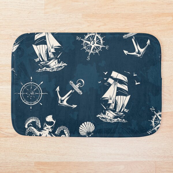 Item preview, Vintage ships and sea patterns designed and sold by OnIlustraciones.