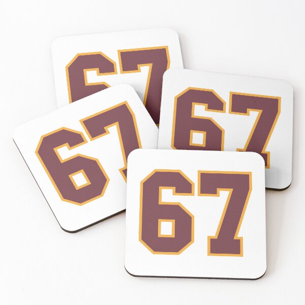 Item preview, Jersey Red and Yellow Number six-seven sixty-seven 67 designed and sold by forYOUand.