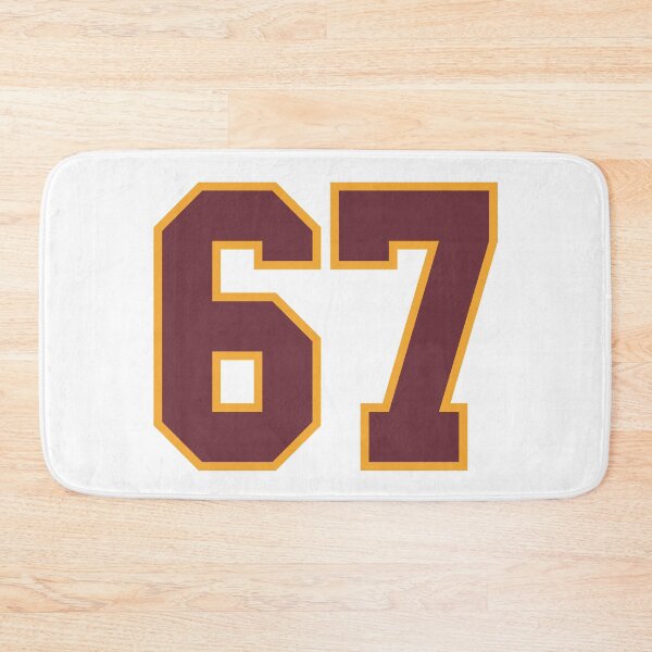 Item preview, Jersey Red and Yellow Number six-seven sixty-seven 67 designed and sold by forYOUand.