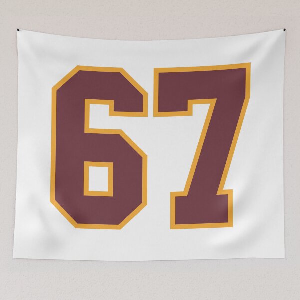 Item preview, Jersey Red and Yellow Number six-seven sixty-seven 67 designed and sold by forYOUand.