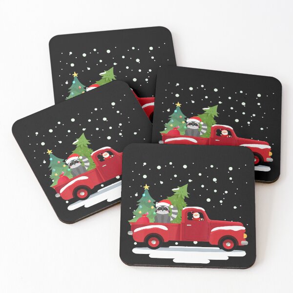 Item preview, Santa Claus With Ferret Driving Red Truck Christmas Gifts T-Shirt designed and sold by ZhenKangFang.