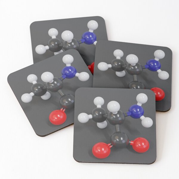 Item preview, Alanine (L-alanine, Ala, A) amino acid molecule. 3D rendering. designed and sold by molekuul.