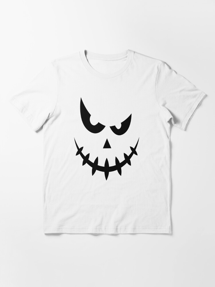 Pumpkin face scary smile orange red Halloween T-Shirt by Norman W - Pixels
