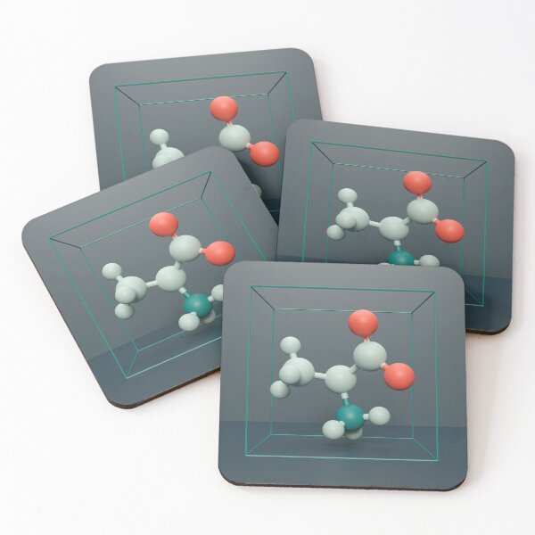 Item preview, Alanine (L-alanine, Ala, A) amino acid molecule. 3D rendering. designed and sold by molekuul.
