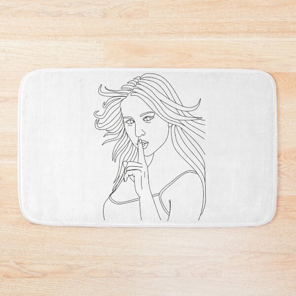 Item preview, Girl with long hair.Vector.Linear art.One line illustration.Minimalist portrait. designed and sold by Nina Velychko.