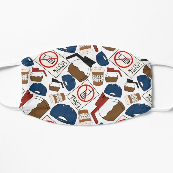 Luke’s Coffee Cap No Cell Phones Diner White Pack Flat Mask